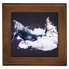 Blue Whale Dream Framed Tile by goljakoff