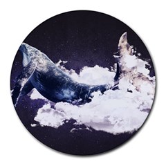 Blue Whale Dream Round Mousepads by goljakoff