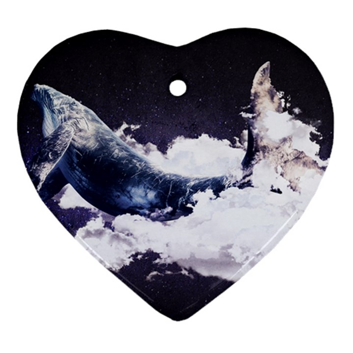 Blue whale dream Ornament (Heart)