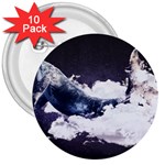 Blue whale dream 3  Buttons (10 pack)  Front