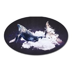 Blue Whale Dream Oval Magnet by goljakoff