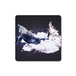 Blue whale dream Square Magnet Front