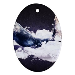 Blue Whale Dream Oval Ornament (two Sides) by goljakoff