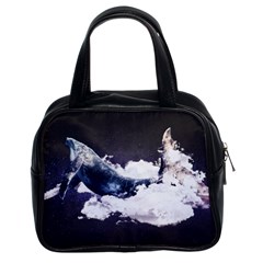 Blue Whale Dream Classic Handbag (two Sides) by goljakoff