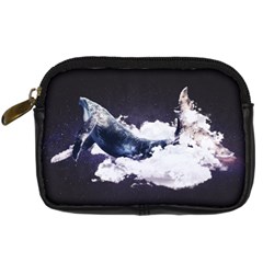 Blue Whale Dream Digital Camera Leather Case by goljakoff