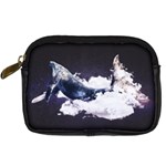 Blue whale dream Digital Camera Leather Case Front