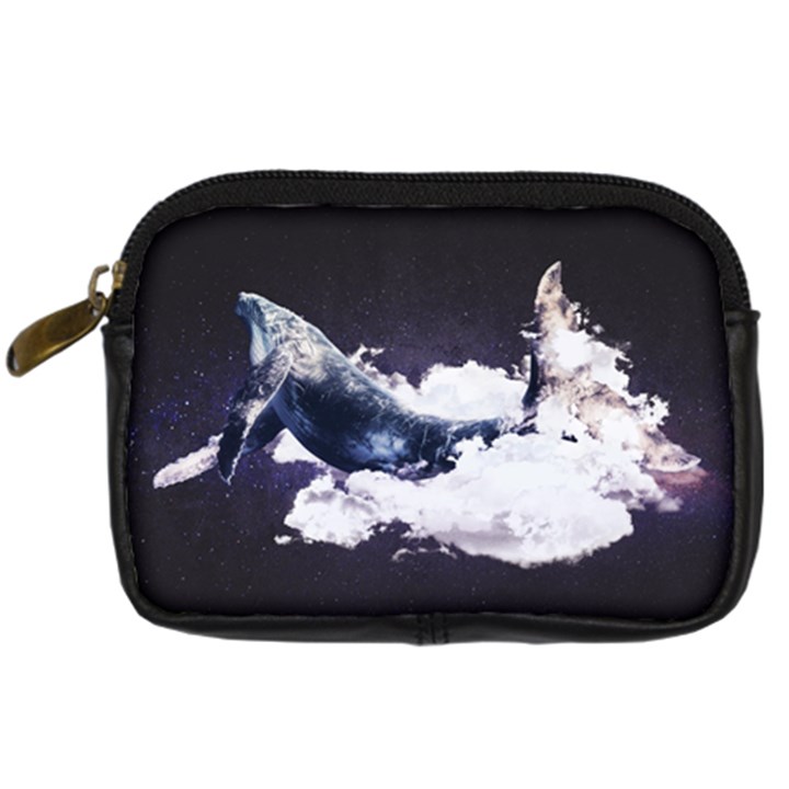 Blue whale dream Digital Camera Leather Case