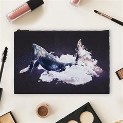 Blue Whale Dream Cosmetic Bag (large) by goljakoff