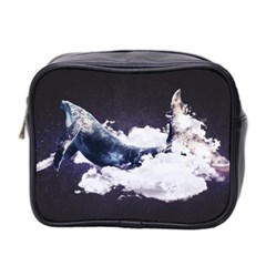 Blue Whale Dream Mini Toiletries Bag (two Sides) by goljakoff