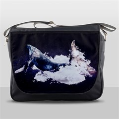 Blue Whale Dream Messenger Bag by goljakoff