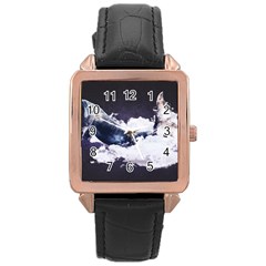 Blue Whale Dream Rose Gold Leather Watch  by goljakoff