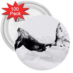 Blue whale in clouds 3  Buttons (100 pack)  Front