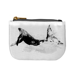 Blue whale in clouds Mini Coin Purse