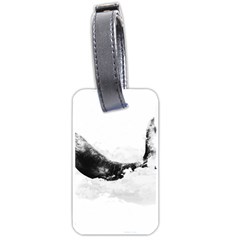 Blue Whale In Clouds Luggage Tag (one Side) by goljakoff