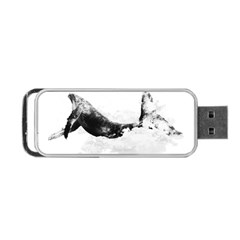 Blue Whale In Clouds Portable Usb Flash (one Side) by goljakoff