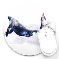 Blue Whale Round Mousepads by goljakoff