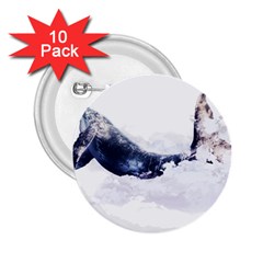 Blue Whale 2 25  Buttons (10 Pack)  by goljakoff