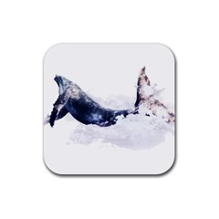 Blue Whale Rubber Coaster (square)  by goljakoff