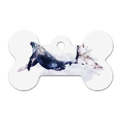 Blue Whale Dog Tag Bone (two Sides) by goljakoff