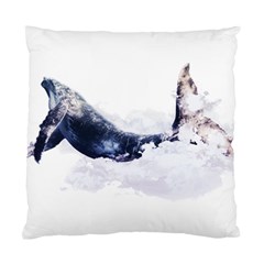 Blue Whale Standard Cushion Case (one Side) by goljakoff