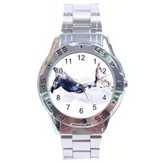 Blue Whale Stainless Steel Analogue Watch by goljakoff