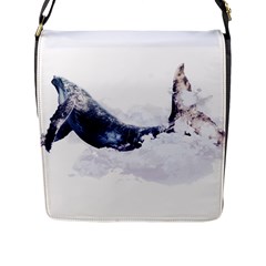 Blue Whale Flap Closure Messenger Bag (l) by goljakoff