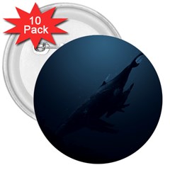 Whales Family 3  Buttons (10 Pack)  by goljakoff