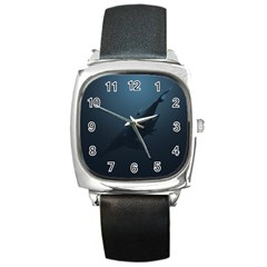 Whales Family Square Metal Watch by goljakoff