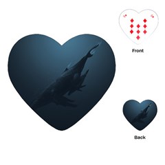 Whales Family Playing Cards Single Design (heart) by goljakoff