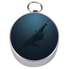 Whales Family Silver Compasses by goljakoff