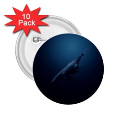 Blue Whales 2 25  Buttons (10 Pack)  by goljakoff