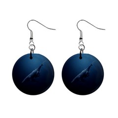 Blue Whales Mini Button Earrings by goljakoff