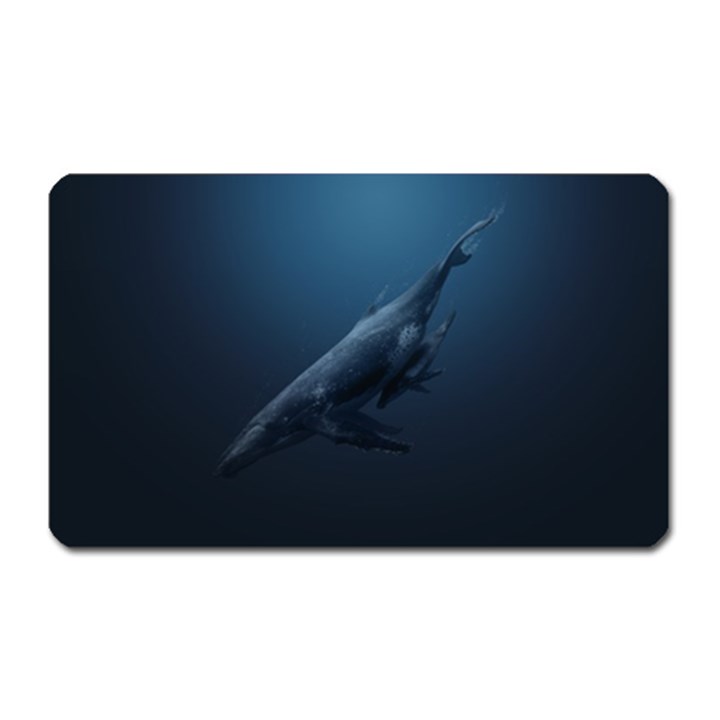 Blue whales Magnet (Rectangular)