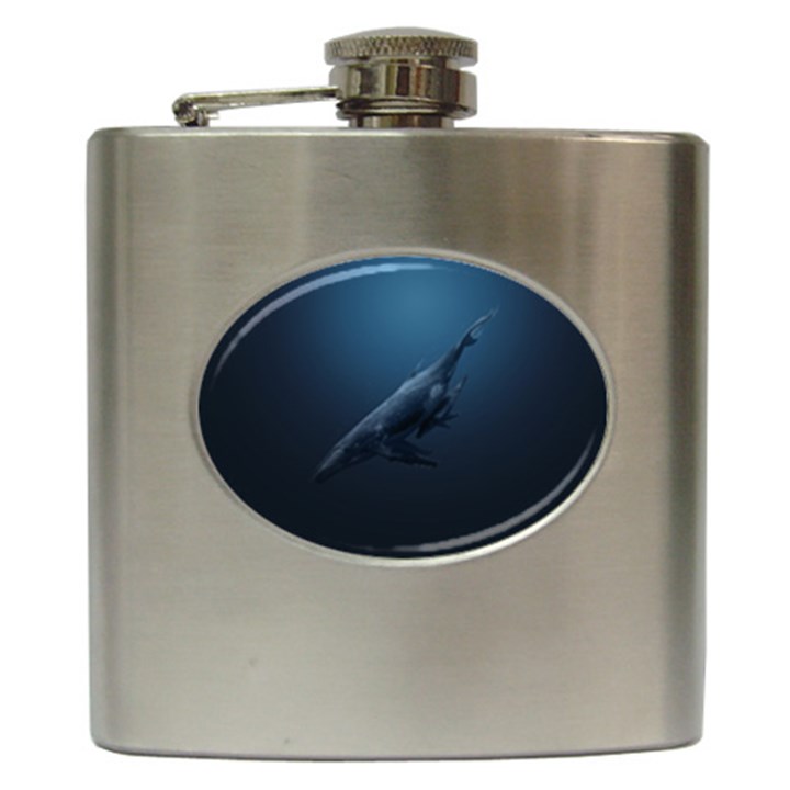 Blue whales Hip Flask (6 oz)