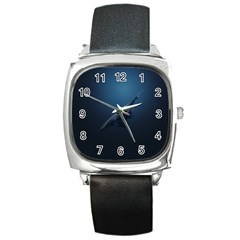 Blue Whales Square Metal Watch by goljakoff