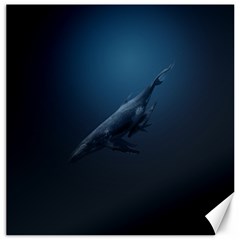 Blue Whales Canvas 16  X 16  by goljakoff