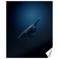 Blue Whales Canvas 16  X 20  by goljakoff