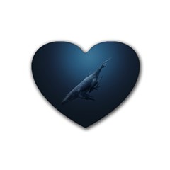 Blue Whales Heart Coaster (4 Pack)  by goljakoff