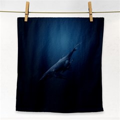 Blue Whales Face Towel by goljakoff