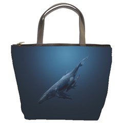 Blue Whales Bucket Bag by goljakoff