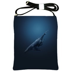 Blue Whales Shoulder Sling Bag by goljakoff