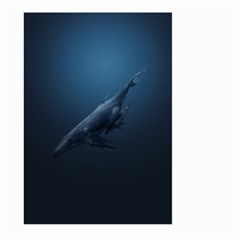 Blue Whales Large Garden Flag (two Sides) by goljakoff