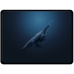 Blue whales Double Sided Fleece Blanket (Large)  80 x60  Blanket Front