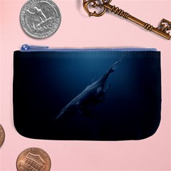 Blue Whales Large Coin Purse by goljakoff