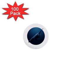 Blue Whales 1  Mini Buttons (100 Pack)  by goljakoff