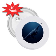 Blue Whales 2 25  Buttons (10 Pack) 