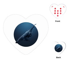 Blue Whales Playing Cards Single Design (heart) by goljakoff