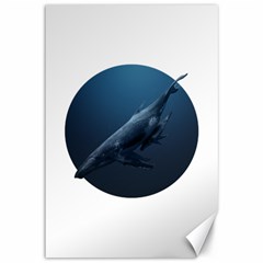 Blue Whales Canvas 12  X 18  by goljakoff