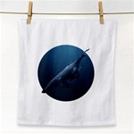 Blue Whales Face Towel Front