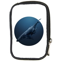 Blue Whales Compact Camera Leather Case by goljakoff